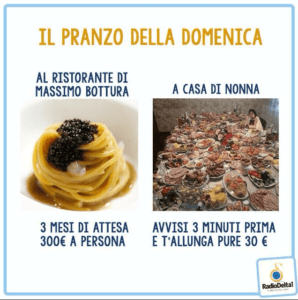 pranzo dalla nonna vs pranzo gourmet