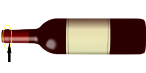 Cercine di una bottiglia di vino cercine