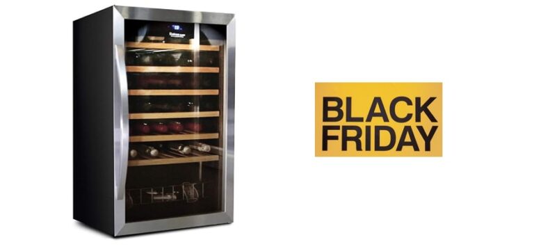 cantinetta vino affiancata alla scritta black friday